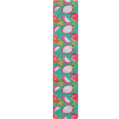 Hand Drawn Dragon Fruit Pattern Print Table Runner