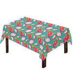 Hand Drawn Dragon Fruit Pattern Print Tablecloth