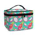 Hand Drawn Dragon Fruit Pattern Print Travel Makeup Bag