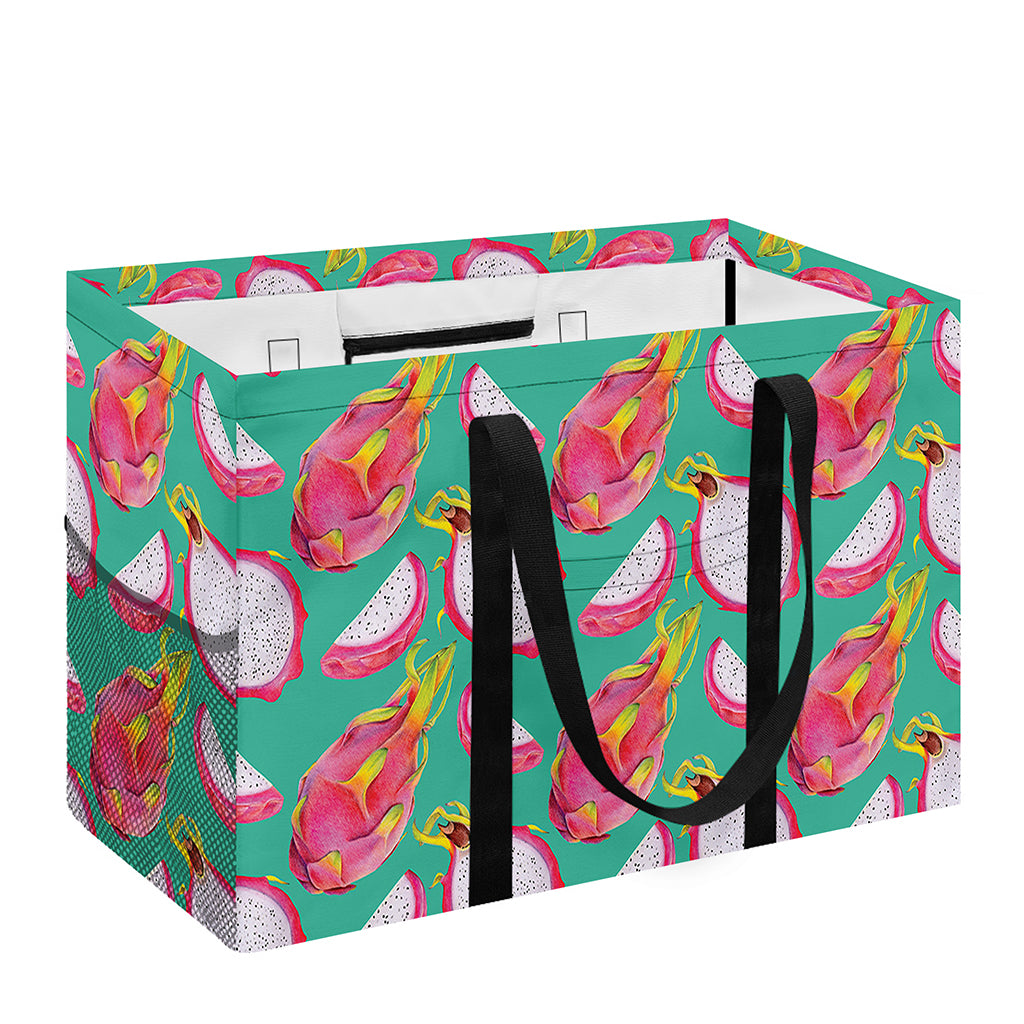Hand Drawn Dragon Fruit Pattern Print Utility Tote Bag