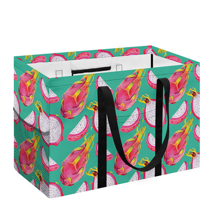 Hand Drawn Dragon Fruit Pattern Print Utility Tote Bag
