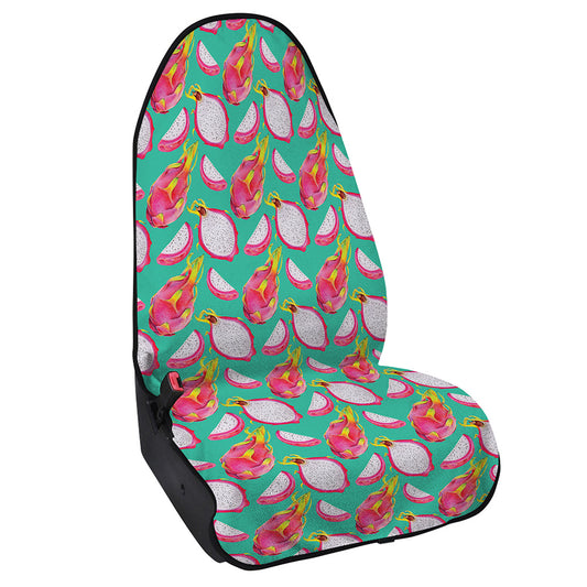 Hand Drawn Dragon Fruit Pattern Print Waterproof Car Seat Cover