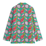 Hand Drawn Dragon Fruit Pattern Print Women's Blazer