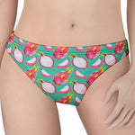 Hand Drawn Dragon Fruit Pattern Print Women's Thong