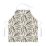 Hand Drawn Mantis Pattern Print Adjustable Apron
