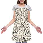 Hand Drawn Mantis Pattern Print Adjustable Apron