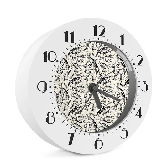 Hand Drawn Mantis Pattern Print Alarm Clock