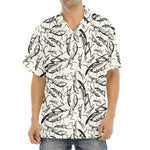 Hand Drawn Mantis Pattern Print Aloha Shirt