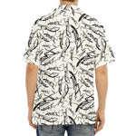 Hand Drawn Mantis Pattern Print Aloha Shirt