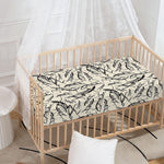 Hand Drawn Mantis Pattern Print Baby Crib Sheet