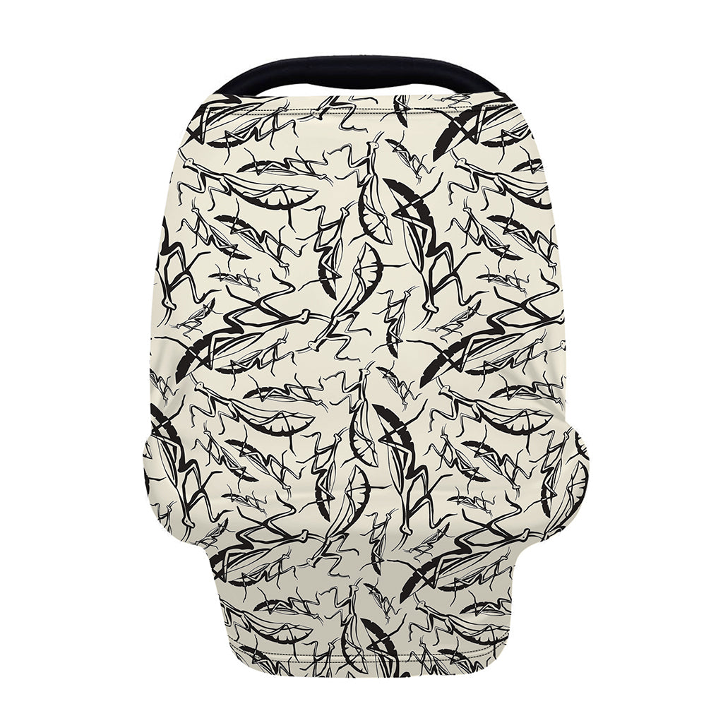 Hand Drawn Mantis Pattern Print Baby Seat Cover