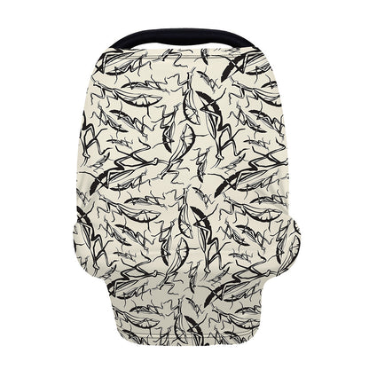 Hand Drawn Mantis Pattern Print Baby Seat Cover