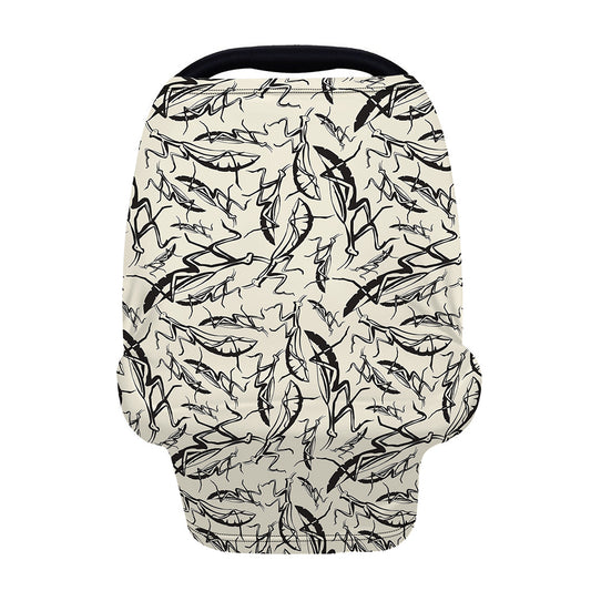 Hand Drawn Mantis Pattern Print Baby Seat Cover