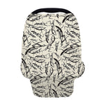 Hand Drawn Mantis Pattern Print Baby Seat Cover