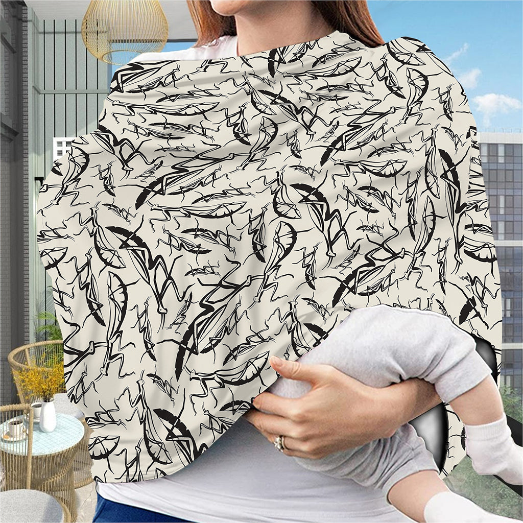 Hand Drawn Mantis Pattern Print Baby Seat Cover
