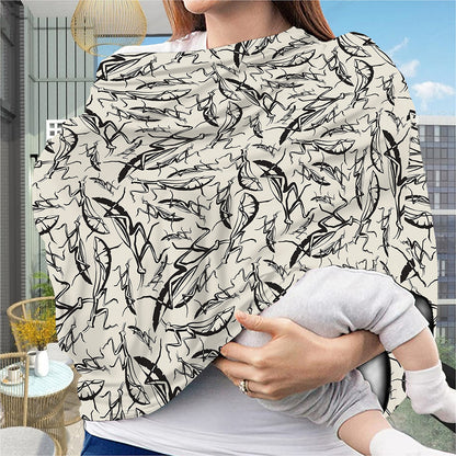 Hand Drawn Mantis Pattern Print Baby Seat Cover