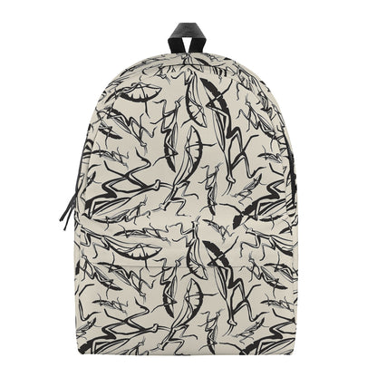Hand Drawn Mantis Pattern Print Backpack