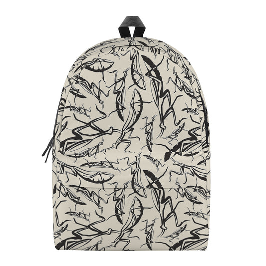 Hand Drawn Mantis Pattern Print Backpack