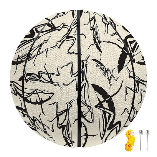 Hand Drawn Mantis Pattern Print Basketball