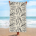 Hand Drawn Mantis Pattern Print Beach Towel