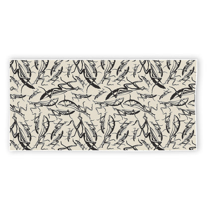 Hand Drawn Mantis Pattern Print Beach Towel