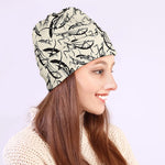 Hand Drawn Mantis Pattern Print Beanie