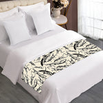 Hand Drawn Mantis Pattern Print Bed Runner
