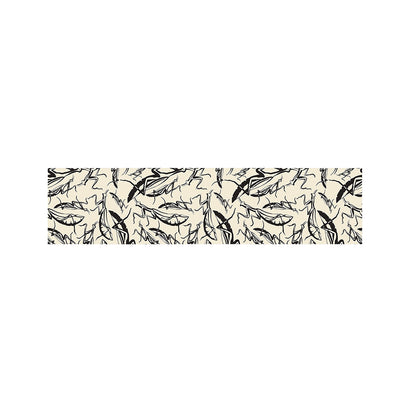 Hand Drawn Mantis Pattern Print Bed Runner