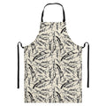 Hand Drawn Mantis Pattern Print Bib Apron With Pocket