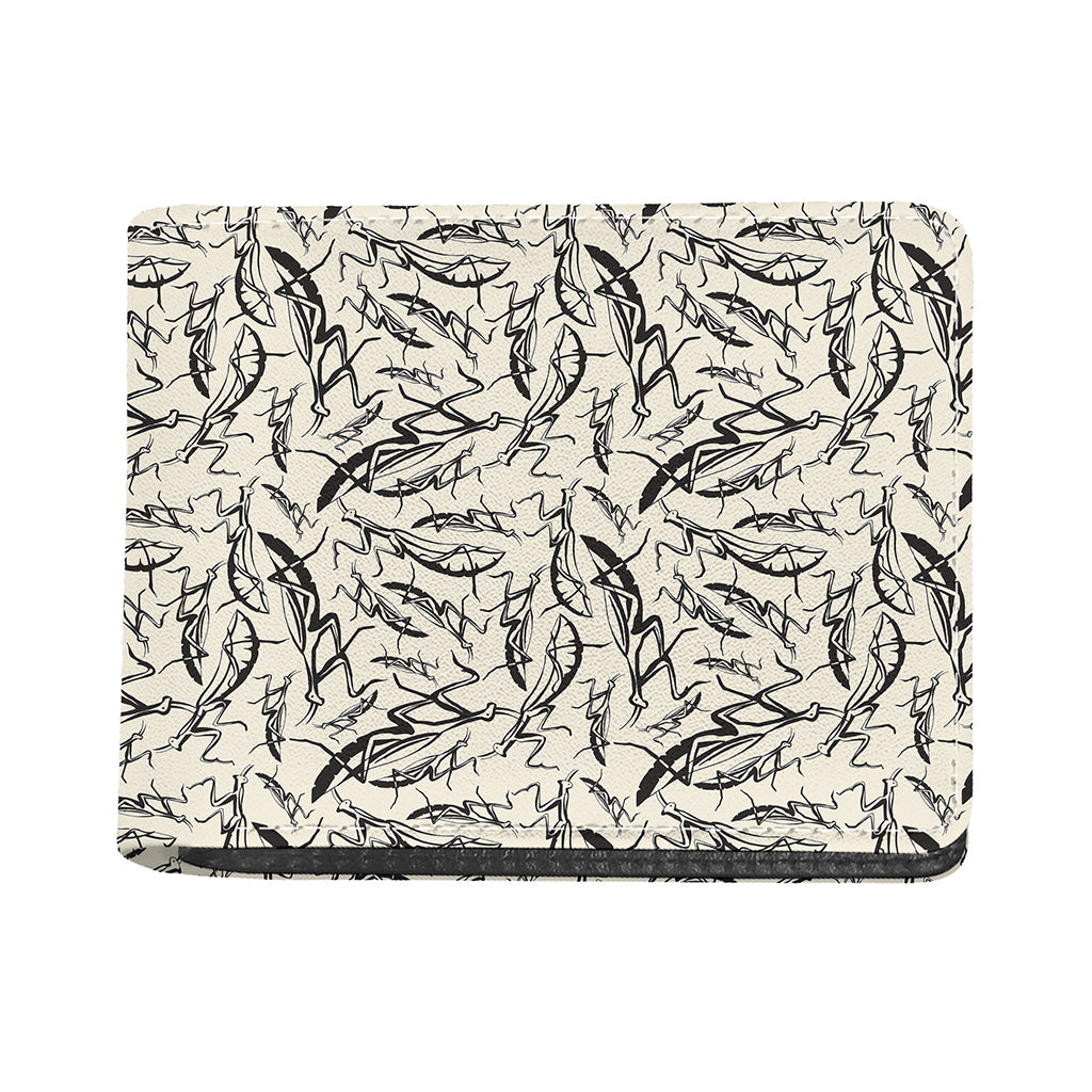 Hand Drawn Mantis Pattern Print Bifold Wallet