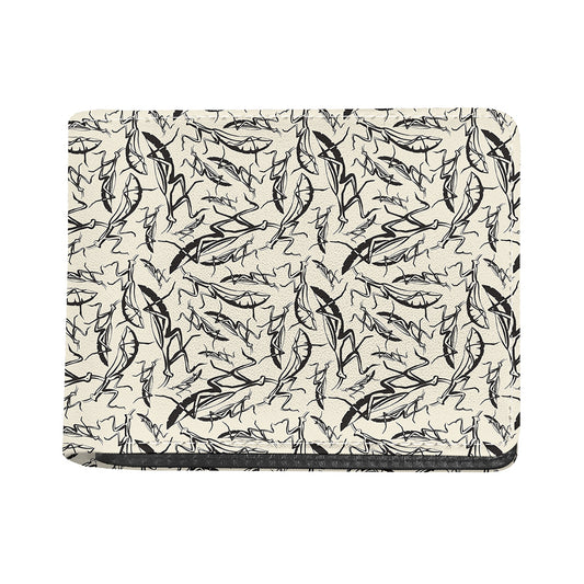 Hand Drawn Mantis Pattern Print Bifold Wallet