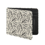 Hand Drawn Mantis Pattern Print Bifold Wallet