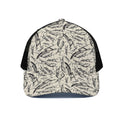 Hand Drawn Mantis Pattern Print Black Mesh Trucker Hat