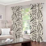 Hand Drawn Mantis Pattern Print Blackout Grommet Curtains