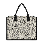 Hand Drawn Mantis Pattern Print Canvas Tote Bag