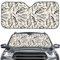 Hand Drawn Mantis Pattern Print Car Windshield Sun Shade