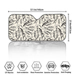 Hand Drawn Mantis Pattern Print Car Windshield Sun Shade