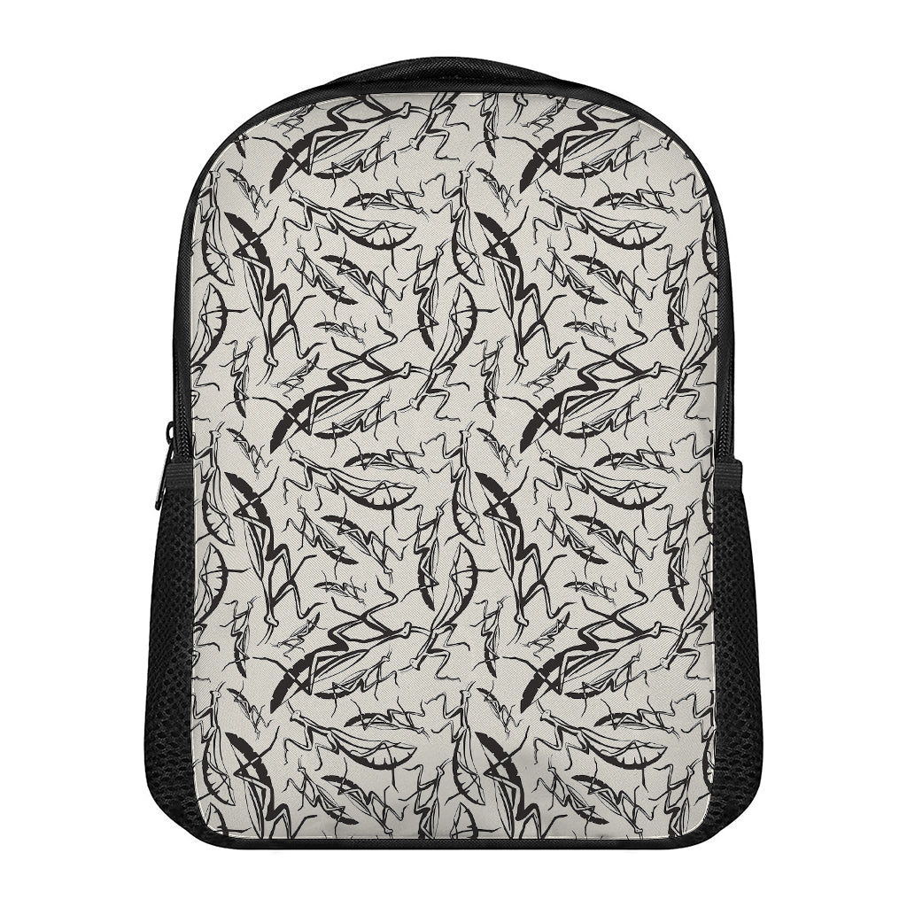 Hand Drawn Mantis Pattern Print Casual Backpack