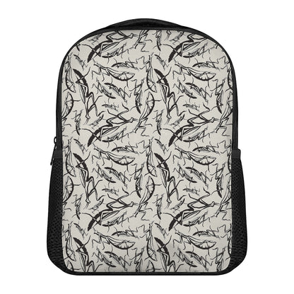 Hand Drawn Mantis Pattern Print Casual Backpack