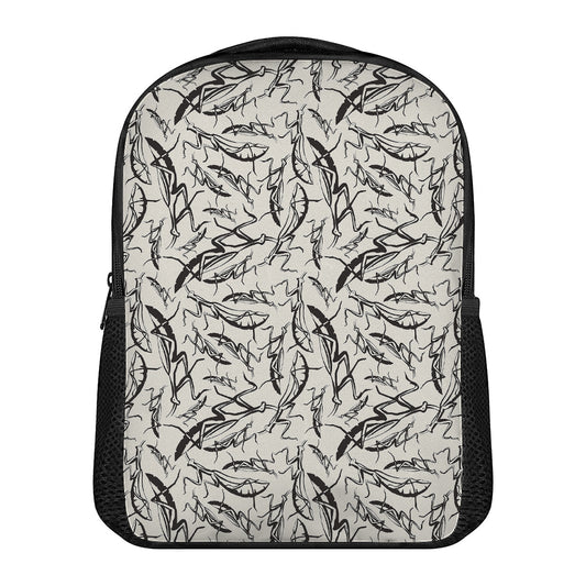 Hand Drawn Mantis Pattern Print Casual Backpack