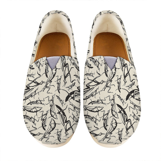 Hand Drawn Mantis Pattern Print Casual Shoes
