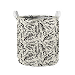 Hand Drawn Mantis Pattern Print Collapsible Laundry Basket