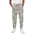 Hand Drawn Mantis Pattern Print Cotton Sweatpants