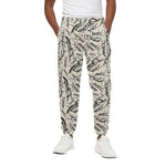 Hand Drawn Mantis Pattern Print Cotton Pants