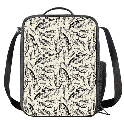 Hand Drawn Mantis Pattern Print Crossbody Lunch Bag