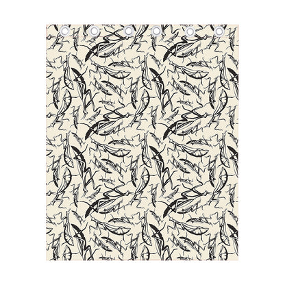 Hand Drawn Mantis Pattern Print Curtain