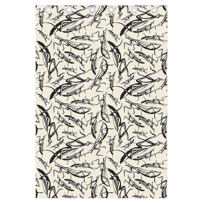 Hand Drawn Mantis Pattern Print Curtain