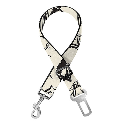 Hand Drawn Mantis Pattern Print Dog Seat Belt