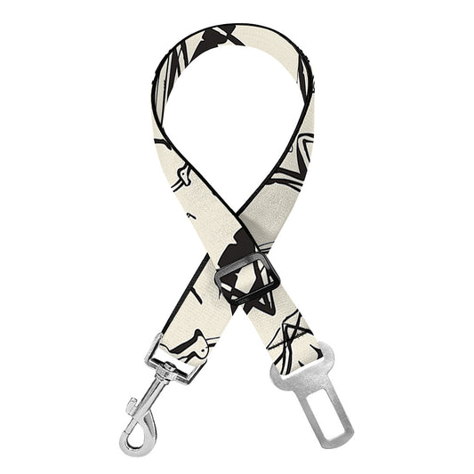 Hand Drawn Mantis Pattern Print Dog Seat Belt