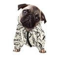 Hand Drawn Mantis Pattern Print Dog Zip Up Hoodie